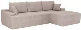 Juskys Kampinė sofa Coredo su otomanų dešinėje 250x56x155 cm tamsiai pilka-ruda