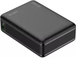 Išorinė baterija DELTACO, 20 000 mAh, PD 65 W pakrauna nešiojamus kompiuterius ir kt, juoda / PB-C1012 / 1903849