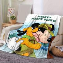 1 vnt., Mikės Pūkuotuko ir Plutono apkabinimo pledas Namų dekoras, Sofa, Lauke, Dovana draugams, Miegamasis, Svetainė, Kelionė 80cmx120cm