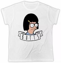 BOB'S BURGER BUTTS T-Shirt Retro Cool Gift Tee Cartoon Movie TV UK Unisex T-Shirt - Men's Summer Cotton Graphic Tee S įvairiaspalvis