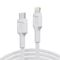 Green Cell Lightning į USB‑C laidas 1 m, 29 W, baltas, duomenų perdavimas 480Mbps