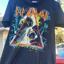 Vintažiniai Def Leppard Hysteria turo 1987-88 m. marškinėliai, dydis M! Vienos siūlės unisex marškinėliai S