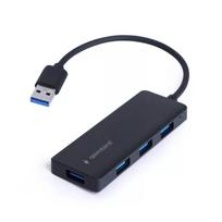 USB stotelė nešiojamam kompiuteriui Gembird UHB-U3P4-03 USB 3.2 Gen 1 Type-A, 5Gbit/s, juoda