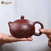 Jinxiangyu Teapot, Yixing Original Ore Zisha Teapot, Kung Fu Tea Set, Tea Brewing Pot, Gift Box, Ningjing Zhixuan Xishi Pot