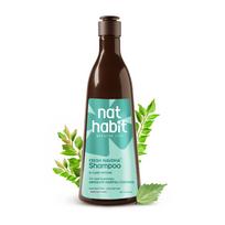 Nat Habit Rosemary Hair Shampoo With Tri-Leaf Formula Hibiscus Curry Neem Soy Ferment Protein Sulphate Free Natural Care250ML