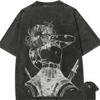 Himiko Toga T Shirt My Hero Academia Men Acid Wash Anime Graphic Cotton Streetwear Psychotic Girl Manga Panel Vintage Tee M