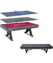 Biliardo stalas 3 viename inSPORTline Residento su suolu - Dark Wood
