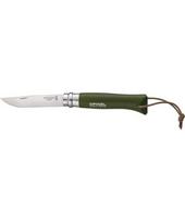 Peilis Opinel Colorama 08 Inox Grab Khaki, su dirželiu