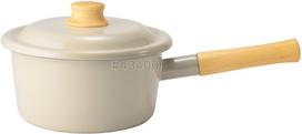 Fuji Enamel Cotton Plus Milk Pan 18cm Greige