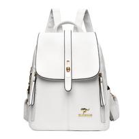 Prabangios moteriškos odinės kuprinės mergaitėms Sac A Dos Casual Daypack Juoda senovinė kuprinė mokykliniai krepšiai mergaitėms Mochila kuprinė balta
