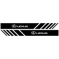 2 vnt. Atspindinčios automobilio galinio vaizdo veidrodėlio dekoravimo lipdukai Priedai Lexus Al20 LX GX CT200h EX300h RX450h IS300h ES300h NX RX juoda