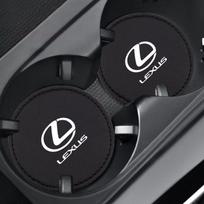 2 vnt. odiniai automobiliniai padėkliukai vandens puodeliui Neslystantis kilimėlis Lexus F SPORT ES RX NX LS UX LM LX GX LC RZ IS CT GS RC HS SC priedui