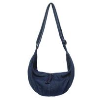 Moteriška džinsinė rankinė per petį, didelės talpos, crossbody rankinė tamsiai mėlyna spalva