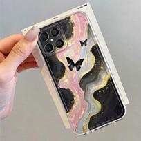 Case for Honor X9b X7b X8 X9a 90 Lite X8b X8a Soft Phone Cover Marble Butterfly Honor X8 5G