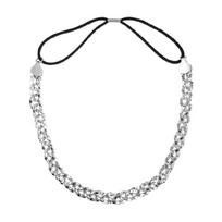 Party Ready Hollow Metal Chain Hairband Metallic For Standout Look In Event Comfortable Multipurpose Hair Decoration sidabras