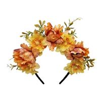 Beautiful Flower Hairband Ethereal Visuals Comfort Wear Bridal Headwear for Photoshoots and Special Event geltona