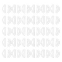 Clear Silicone Nose Cushions 30 Pairs 1mm Thick Anti Slip Adhesive Pads for Most Frame Glasses balta