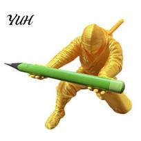 Office Desk Organizer 3D Printed Ninja Pen Holder for Gradient Texture Classroom Creative Pencil Stand Ornaments Study Gifts Kid Rainbow geltona