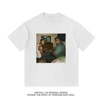 GTASA San Andreas CJ Groove Gangster American Heavyweight Pure Cotton ShortSleeved TShirt Mens Loose Clothing XL