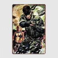 Metal Gear Solid Big Boss  Eva Metal Sign Living Plaque Designing Poster Club Home Cave Classic Tin Sign Room Wall Decor 20x30cm（7.8x11.8inch）