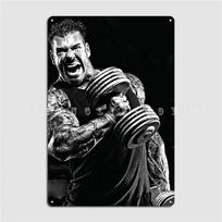 Rich Piana Plakatas Metalinė Plokštelė Klubas Vakarėlis Baras Urvas Personalizuotas Sienos Tapyba Skardinis Ženklas Plakatas 20x30cm（7.8x11.8inch） gray