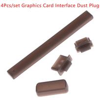 * * Wholesale 4Pcs/set Graphics Card Interface Dust Plug DVI  DP PCI-E Laptop Dustproof Ports Cover Protector Cap