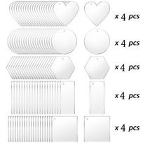 DIY Painting Acrylic Sheet Blank Creative Pendant Decor Bookmark Board 5 Styles Available for Arts And Crafts (as the picture,M)