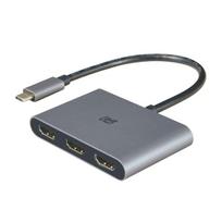 RATOC Systems USB C to HDMI Triple Display Adapter with PD Display Options Support, Duplicate/Extend (RS-UCHD3-PD)