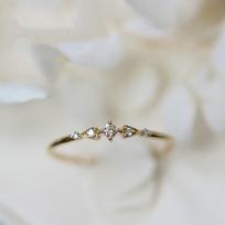 Retro 14k aukso deimantinis žiedas moterims Papuošalai Uodegos Sužadėtuvių Banketas Žiedai Žiedai Moteris 14K aukso Papuošalai Brangakmenių žiedai 6 auksas