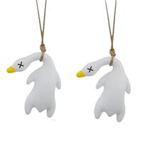 2Pcs Cute Swing Duck Car Pendant Color Changing Car Hanging Ornament  Gift