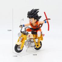 2pcs Dragon Ball Z Anime Figure Son Goku Master Roshi Locomotives PVC Action Kame Sennin Motorcycle Toys for Children Collector