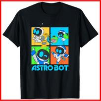 Ripple Junction x Astro Bot Rescue Mission Fighting Pose Black Cotton T-Shirt Unisex T-Shirt XXXXL