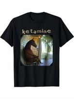 Ketaminefree Horse Ketamine Horse Emergency Horse Horse Sitting in A Chair Tshirt Couples Springsummer Pure Cotton Base Top S