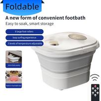 Electric Rollers 16 Foot Spa with Heat and Bath Massager,Remote Control for Stress Relief, Foot Soaker with Tiny Acupressure EU Plug