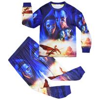 Avatar, Digital Printing, Character Dress-Up Clothing, Children'S Long-Sleeved Loungewear Set 7718 110