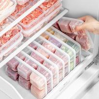 KATEI STORY Japanese Frozen Compartment Box, Food-Grade Storage Container, Refrigerator Organizer, Specialized Freezer Tray for Meat And Other Items