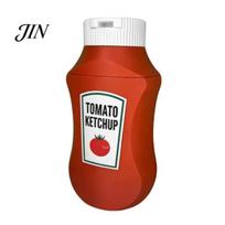 Multifunctional Can Cup Cover Bottle Holder, Tomato Ketchup Shape, 3D Printed Durable Soda Holder PLA Beverage for Kitchen Bar Party Decor Energy raudona