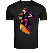 Grim Reaper Skateboard T-Shirt - Dark Skater Death Graphic Tee XL