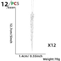 Beautiful Transparent Frozen Icicle Ornaments For Christmas Tree And Holiday Displays