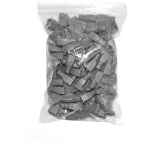 100Pcs CAT5e CAT6 RJ45 CoverNetwork Cable Caps Strain Relief Plug Cover Cap  Office tamsiai pilka spalva