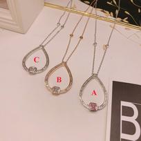 Hibride Luxury Heart Shape Stackable Pendant Necklace Full Cubic Zircon Fashion Charm Women Party Jewelry Gift 2020 Bijoux N-862 46cm&Pendant