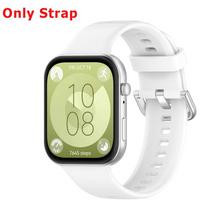 Silicone Watch Strap + Protective Case For Huawei Watch Fit 3 Watchband Bracelet Band Correa Screen Protector Cover Shell