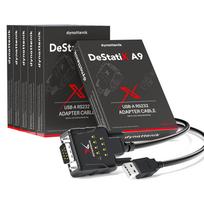 dynattenik DeStatix A9 adapter DB9 with 9 LED FTDI-equipped USB-RS-232 (male), indicators, 6-pack. juoda