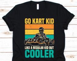 Go Kart Kid Like A Regular Kid Shirt, Gift For Karts Racers, Racers Shirt For Kids, Checkered Flag Design, Karting Lovers, Go-Karts Racers 2XL