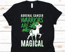 Adrenal Cancer Warriors Are Magical Shirt, Cute Unicorn Adrenocortical Carcinoma Tshirt For Men And Women, Adrenal Tumor Fighter Survivor L