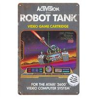 Robot Tank Retro Video Game Metal Poster  Tin Sign  Size cm 20x30cm（7.8x11.8inch）