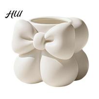 Elegant Pencil Holder 3D Printed Bow Pen for Desk Multifunctional Makeup Brush Deep Tube Storage Container Cute Vanity Organizer Office Supplies balta