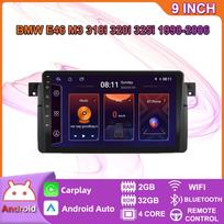 Android Car Radio Carplay BMW E46 M3 Rover 318/320/325/330/335 1998-2006 Automobilių multimedijos vaizdo grotuvas GPS navigacija WIFI 4+64GB 2+32GB
