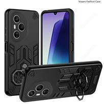 Dual Finger Ring Armor Cover for Honor 400 Pro Global Case for Honor 400 Global Rotate Metal Bracket Kickstand Holder Case Honor 400 Pro Global juoda