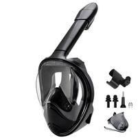 Full Face Snorkel Mask for Adults Snorkeling Gear with Camera Mount 180 Degree Panoramic View Snorkel Set Anti-Fog Anti-Leak Diving Mask for Women Men S/M